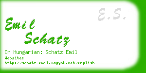 emil schatz business card